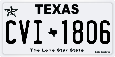 TX license plate CVI1806