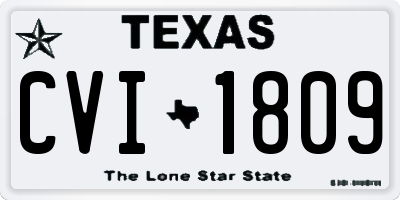 TX license plate CVI1809