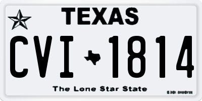 TX license plate CVI1814