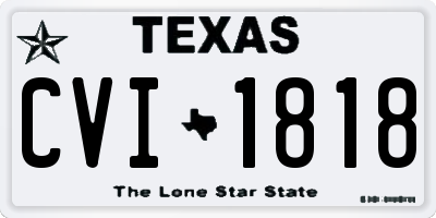 TX license plate CVI1818