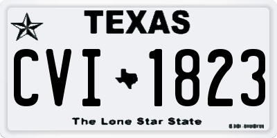 TX license plate CVI1823