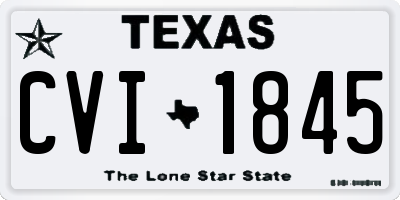 TX license plate CVI1845