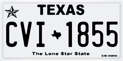 TX license plate CVI1855