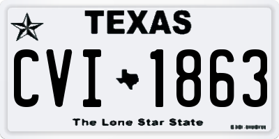TX license plate CVI1863