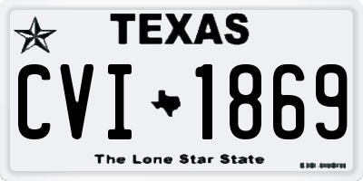 TX license plate CVI1869