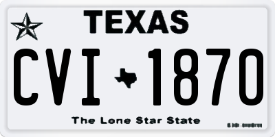 TX license plate CVI1870