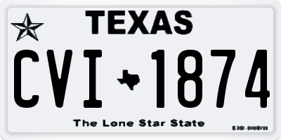 TX license plate CVI1874