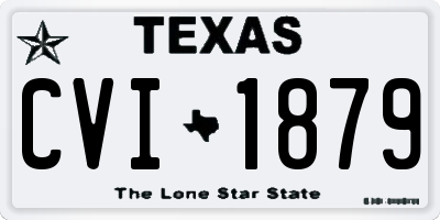 TX license plate CVI1879