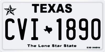 TX license plate CVI1890