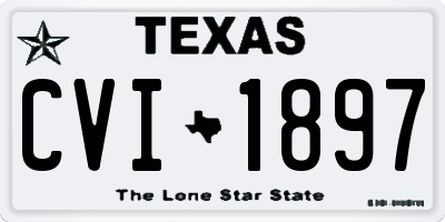 TX license plate CVI1897