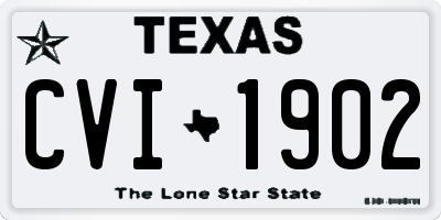 TX license plate CVI1902