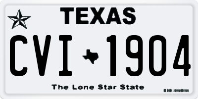 TX license plate CVI1904