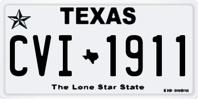 TX license plate CVI1911