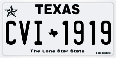 TX license plate CVI1919