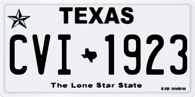TX license plate CVI1923