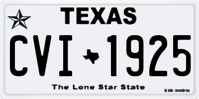 TX license plate CVI1925