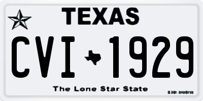 TX license plate CVI1929