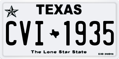 TX license plate CVI1935
