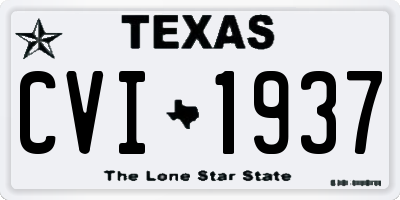TX license plate CVI1937