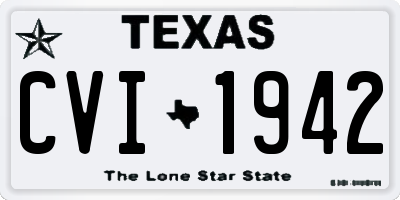 TX license plate CVI1942
