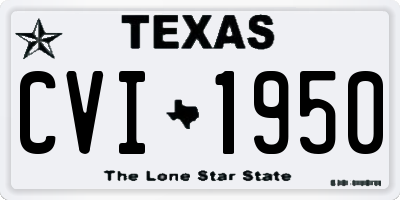TX license plate CVI1950