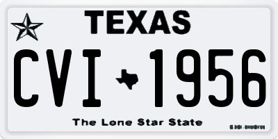 TX license plate CVI1956