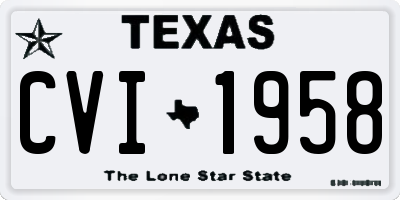 TX license plate CVI1958