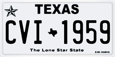 TX license plate CVI1959