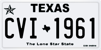 TX license plate CVI1961