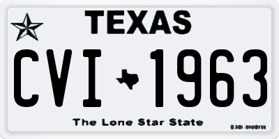 TX license plate CVI1963