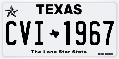 TX license plate CVI1967