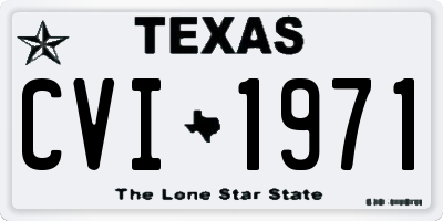 TX license plate CVI1971