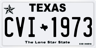 TX license plate CVI1973