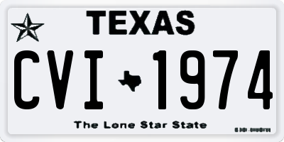 TX license plate CVI1974