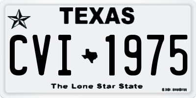 TX license plate CVI1975
