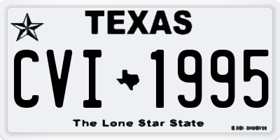 TX license plate CVI1995