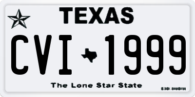 TX license plate CVI1999