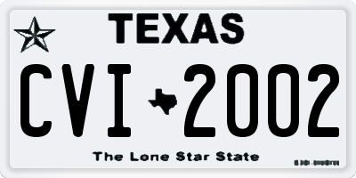 TX license plate CVI2002