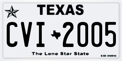 TX license plate CVI2005