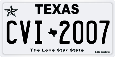 TX license plate CVI2007