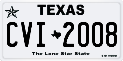 TX license plate CVI2008
