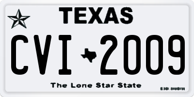 TX license plate CVI2009