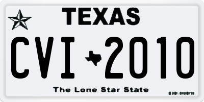 TX license plate CVI2010