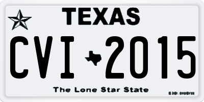 TX license plate CVI2015