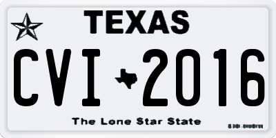 TX license plate CVI2016