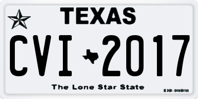 TX license plate CVI2017