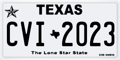 TX license plate CVI2023