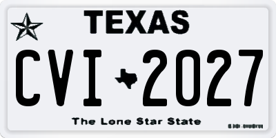 TX license plate CVI2027