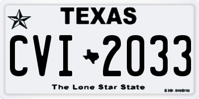 TX license plate CVI2033