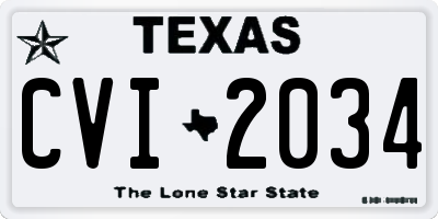 TX license plate CVI2034